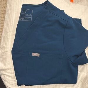 Figs Deep Reef Catarina One pocket V-Neck Scrub Top